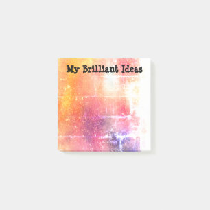 Min klibbiga briljant idéer noterar post-it block