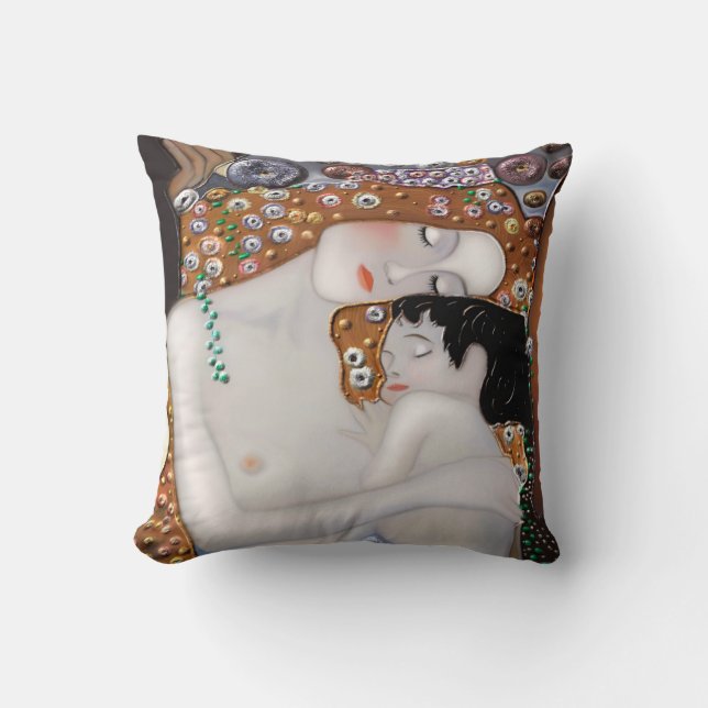Min Klimt Serie: Mor & barn Kudde (Framsida)
