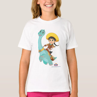 Min & Klöver | Lycklig Cowgirl & Brontosaurus Ride T Shirt