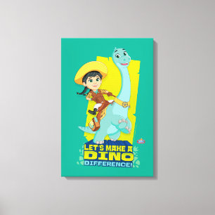 Min & Klöver   Skapar en Dino-differens Canvastryck