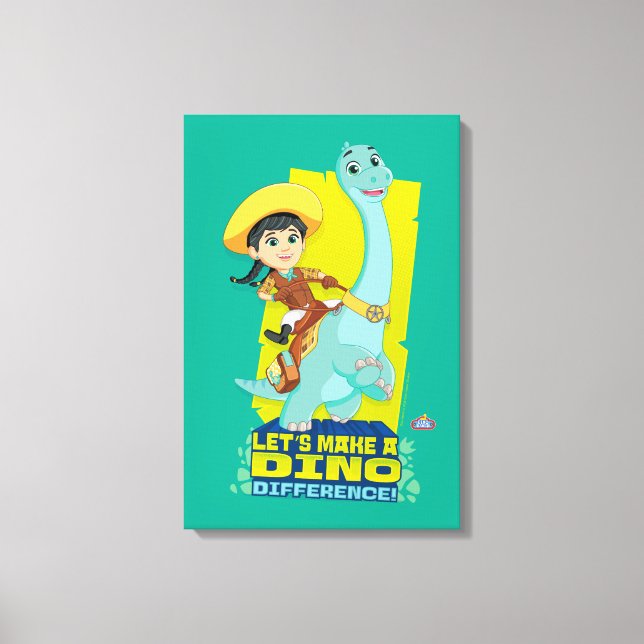 Min & Klöver | Skapar en Dino-differens Canvastryck (Framsida)