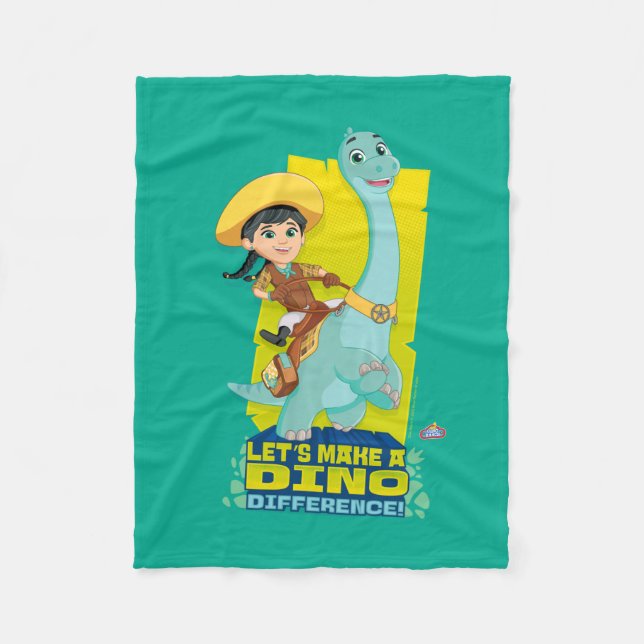 Min & Klöver | Skapar en Dino-differens Fleecefilt (Framsidan)