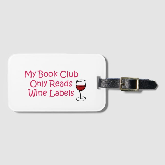 Min Klubb Bok läser endast etiketter för Vin Bagagebricka (Framsida horisontal)
