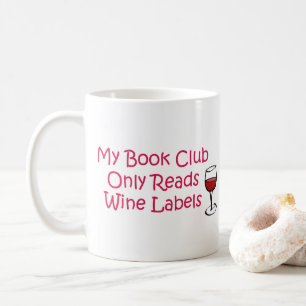 Min Klubb Bok läser endast etiketter för Vin Kaffemugg
