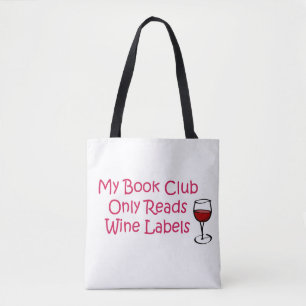 Min Klubb Bok läser endast etiketter för Vin Tygkasse