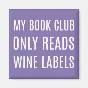 Min Klubb Bok läser endast Vin-etiketternas magnet