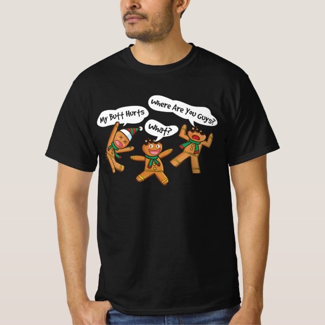 Min knapp Ontr en fin julklapp Cookie Gingertea M T Shirt (Framsida)