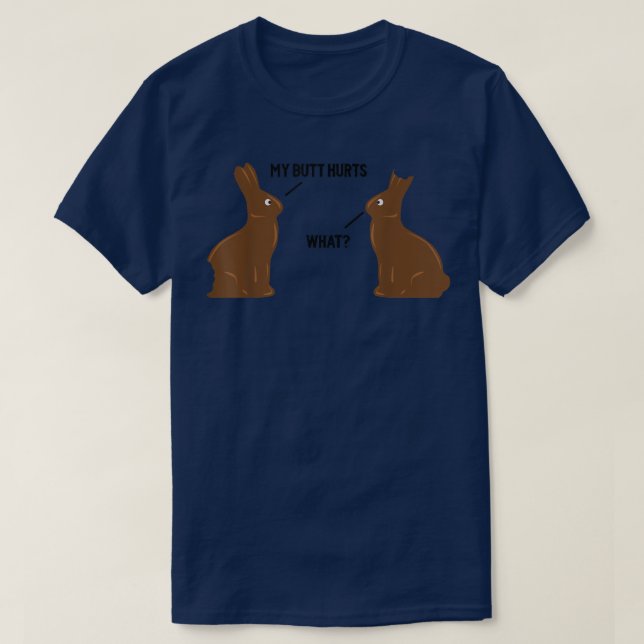 Min knapp Ontr - Vad - Lustig Påskhare T-Shirt (Design framsida)