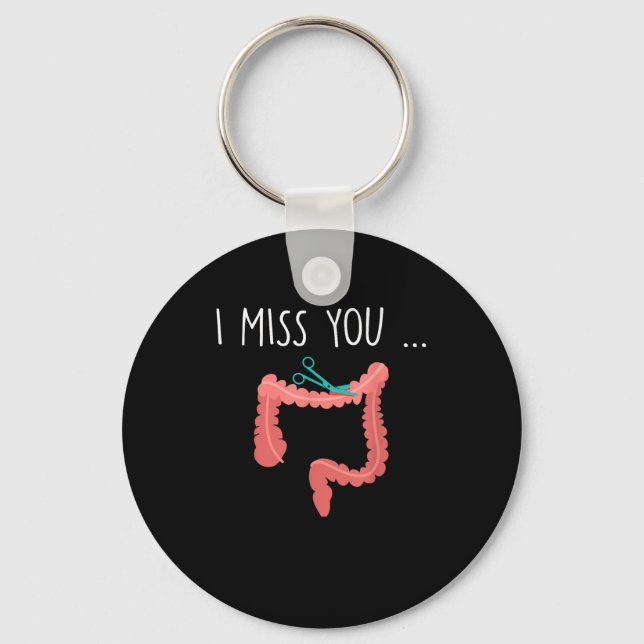 Min kolon-funna Ostomy Ostomate Surgery Hum Nyckelring (Framsida)