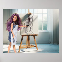 Min kolteckning av en krigare.