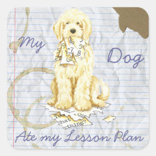 Min Komondor Ate My Lesson Plan Fyrkantigt Klistermärke