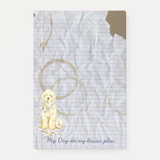 Min Komondor Ate My Lesson Plan Post-it Block (Framsida)