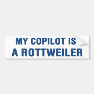 Min kompilot är en Rottweiler Bildekal
