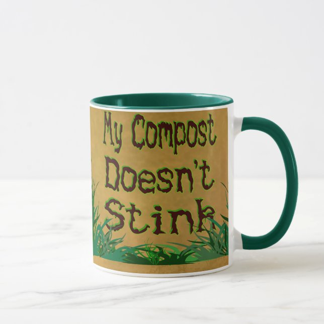 Min kompost stänker inte Funny Gardener Mugg (Höger)