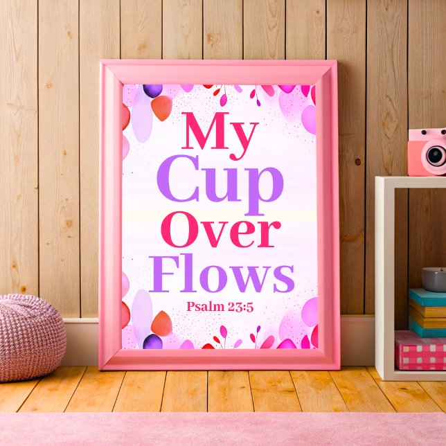 Min kopp överflödar Boho Christian Tonåring Girl W Poster (Skapare uppladdad)