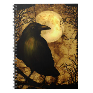 Min korpsvarta anteckningsbok med spiral