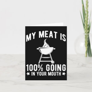 Min Kött går 100 procent in i din munsludda Bbq Gr Kort