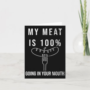 Min Kött går 100 procent in i din munsludda Bbq Gr Kort