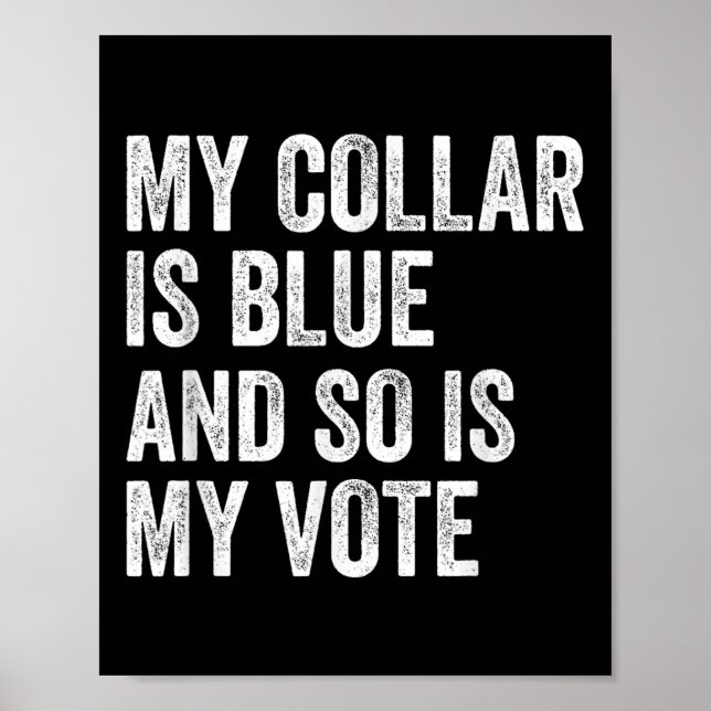 Min krona är blå och det är också min röstdemokrat poster (Framsidan)