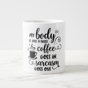 Min kropp är en fyllare för kaffe jumbo mugg