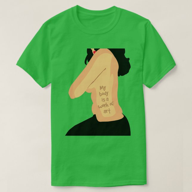 Min kropp är ett konstverk t shirt (Design framsida)