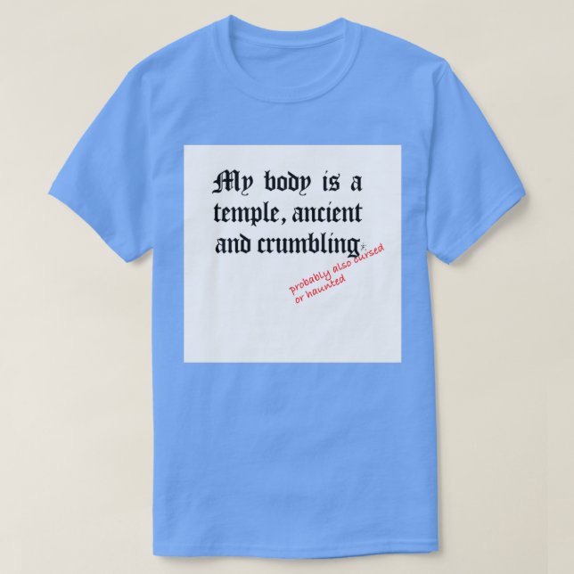 Min kropp är ett tempel t shirt (Design framsida)