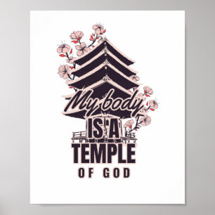 Min kropp är Guds tempel Poster