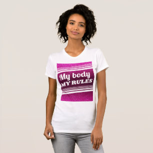 Min kropp Min Regler Pro-Choice Rosa Glitter Spark T Shirt