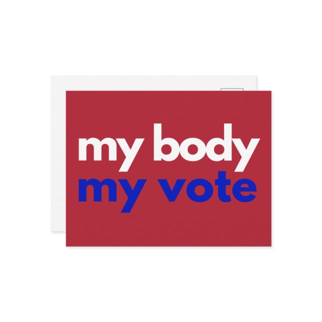 Min kropp - min röstomgång vykort (Fram/Back In Situ)