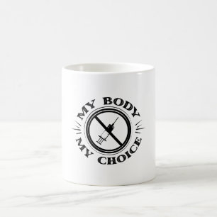 Min kropp min valfria anti-Vaccine T-skjorta Kaffemugg