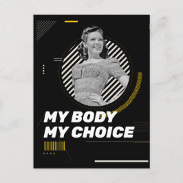Min kropp Mina Höger för Retro-kvinnor Vykort
