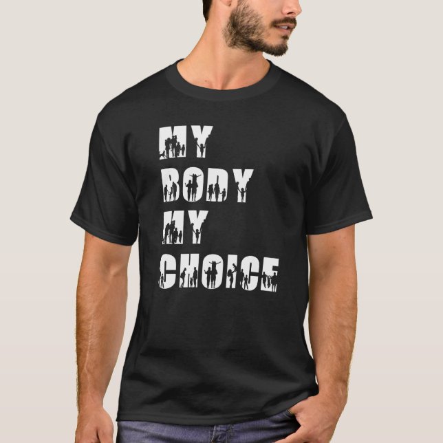 Min kropp, mina kvinnor, positiv inspirationsfilm t shirt (Framsida)