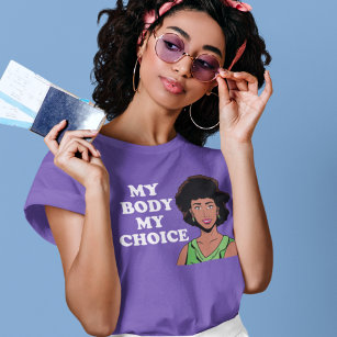 Min kropp Mitt val Afrikanska amerikanska feminist T Shirt