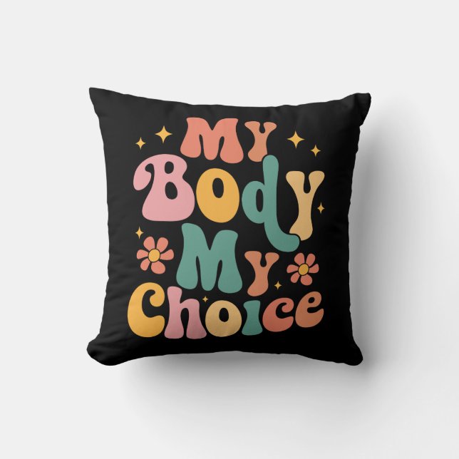 Min kropp mitt val av Feminist Pro Kudde (Framsida)