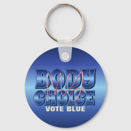 Min kropp mitt val Blue Nyckelring