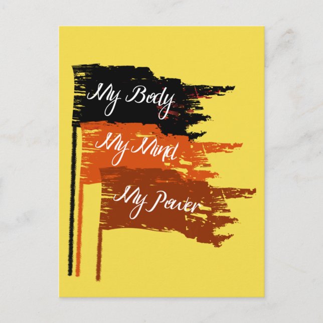 Min kropp Mitt val Kvinnors Höger vykort (Framsida)