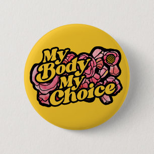 Min kropp Mitt val Red Poppy Art Pro-Choice Knapp