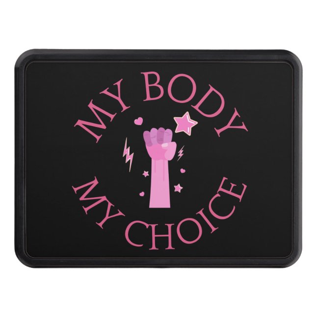 Min kropp mitt val Rosa är kvinnlig Dragkroksskydd (Framsidan)