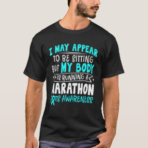 Min kropp som kör en Marathon Pots Awareness Manar T Shirt