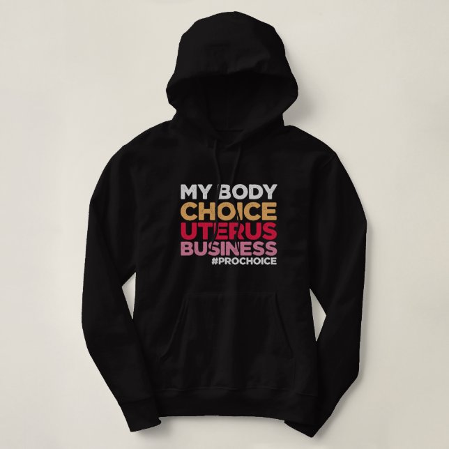 Min kropp väljer Uterus Business Provals Feminist T Shirt (Design framsida)