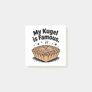 Min Kugel är Berömd Funny Hanukkah Jewish Jew Post-it Block