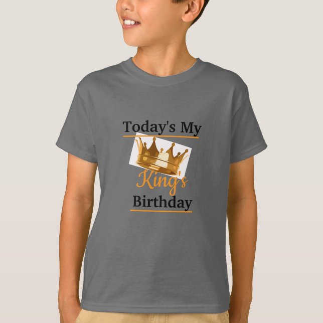 Min Kung Birthday Boys Anpassningsbar T Shirt (Framsida)
