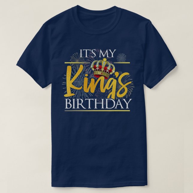Min Kung-födelsedag Make och Boykompis Birthda T Shirt (Design framsida)