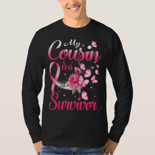 Min kusin är en överlevande bröstcancermedvetenhet t shirt