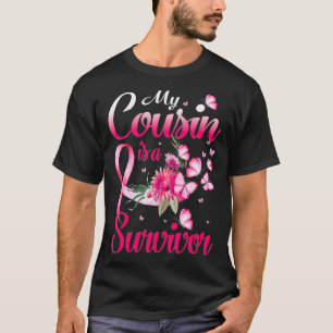 Min kusin är en överlevande fjärilsmusslare, bröst t shirt