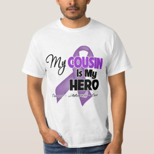 Min kusin är min hjälte - purpurfärgat band t-shirt