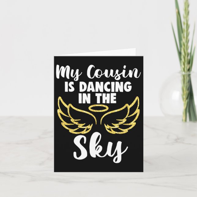 Min kusin dansar i Himlar Vingar till minne av mig Kort (Framsida)