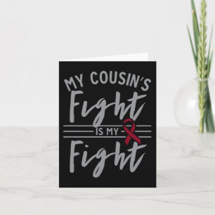 Min kusin kämpar mot min "Fight Sickle Cell Anemia Kort