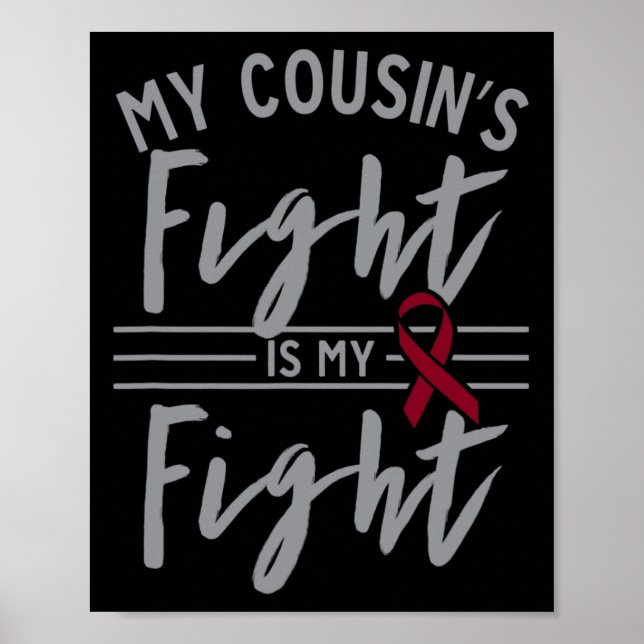 Min kusin kämpar mot min "Fight Sickle Cell Anemia Poster (Framsidan)