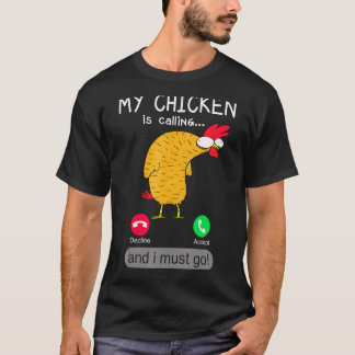 Min kyckling ringer - Kycklingbonde Telefon G T Shirt